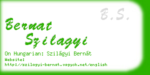 bernat szilagyi business card