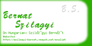bernat szilagyi business card